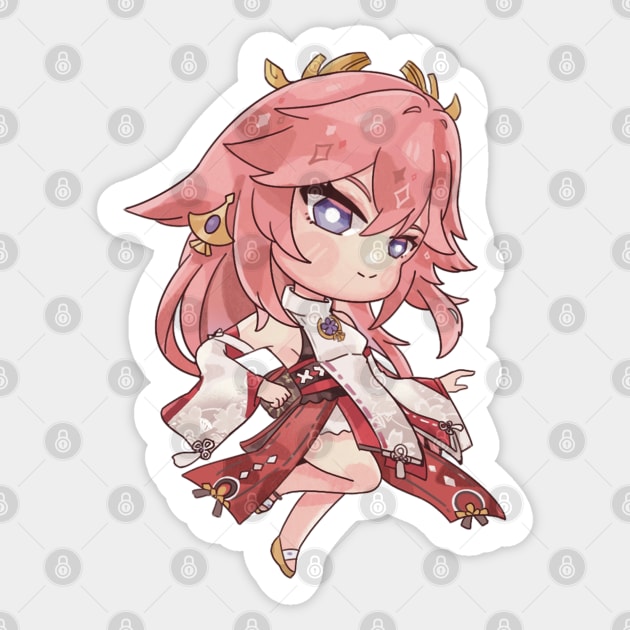 Genshin impact yae miko Sticker by naderu